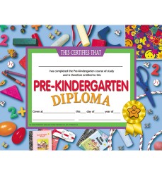 Pre-Kindergarten Diploma, Pack of 30, 8.5" x 11"