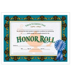 Honor Roll Certificate, 8.5" x 11", Pack of 30