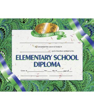 Elementary School Diploma, 8.5" x 11", Pack of 30