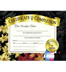 Certificate of Completion, 8.5" x 11", Pack of 30