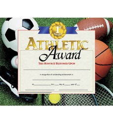 Athletic Award Certificate, 8.5" x 11", Pack of 30