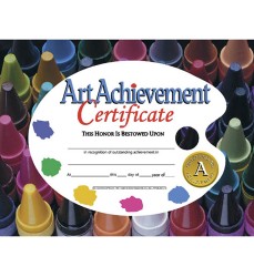 Art Achievement Certificate, 8.5" x 11", Pack of 30