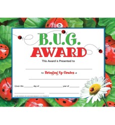 B.U.G. Award Certificate, Pack of 30, 8.5" x 11"