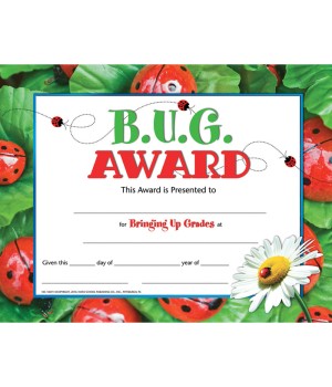 B.U.G. Award Certificate, Pack of 30, 8.5" x 11"