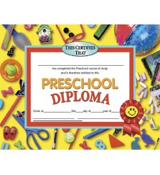 Preschool Diploma, 8.5" x 11", Pack of 30