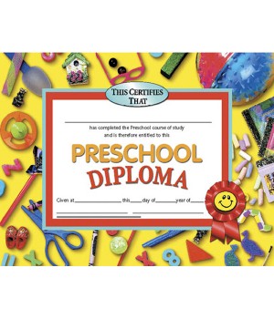 Preschool Diploma, 8.5" x 11", Pack of 30