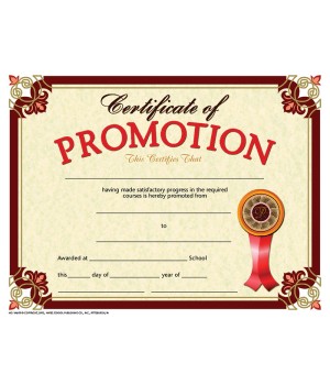 Certificate of Promotion, Pack of 30, 8.5" x 11"