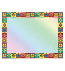 Multicolored Border Paper, 8.5" x 11", Pack of 50