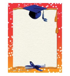 Graduation Border Paper, 8.5" x 11", Pack of 50