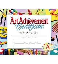 Art Achievement Certificate