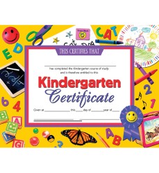 Kindergarten Certificate, 8.5" x 11", Pack of 30