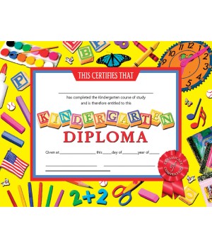 Kindergarten Diploma, 8.5" x 11", Pack of 30