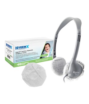 Hygenx Sanitary Ear Cushion Covers (2.5" White, 50 Pairs) - For On-Ear Headphones & Headsets