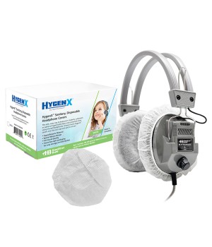 Hygenx Sanitary Ear Cushion Covers for Over-Ear Headphones & Headsets - 50 Pair