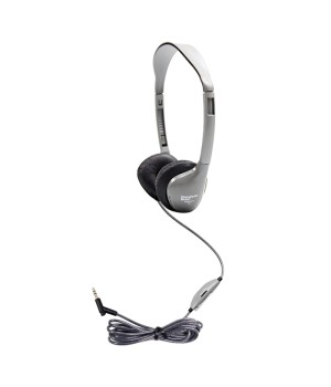 SchoolMate On-Ear Stereo Headphone with Leatherette Cushions and In-Line Volume Control