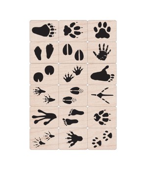 Ink 'n' Stamp Animal Prints Stamps, Set of 18