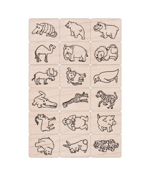 Ink 'n' Stamp Fun Animals Stamps, Set of 18