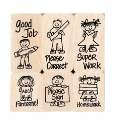 Big 'n' Little Hero Kids For Teachers Stamps, Set of 6
