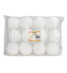 Craft Foam Balls, 3 Inch, White, Pack of 12