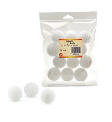 Craft Foam Balls, 1-1/2 Inch, White, Pack of 12