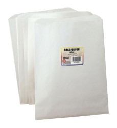White Pinch Bottom Bags, 8.5" x 11", 50 bags