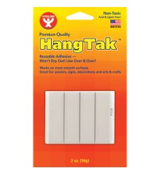 HangTak Reusable Adhesive, White, 2 oz.