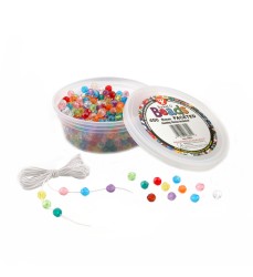 Bucket O Beads, Faceted, Translucent Assorted, 8 mm, Pack of 450