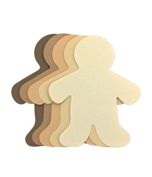 Multicultural Colors People Shape Cardstock Cut-Outs, 8.5", Pack of 24