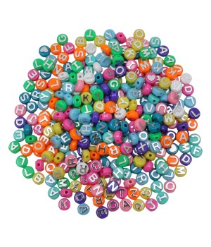 ABC Beads, Assorted Colors, Pack of 300