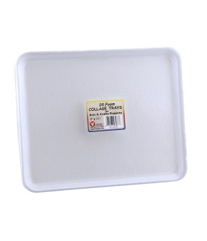 Foam Trays, 9" x 11", Pack of 25