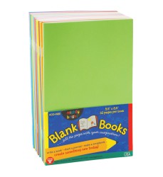 Blank Paperback Books, 5.5" x 8.5", Assorted Colors, Pack of 10