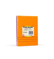 Bright Colors Lined Blank Books - 4.25 x 5.5" - Pack of 24