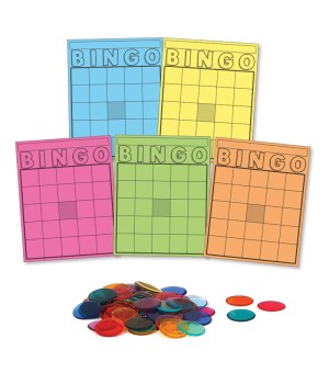 Bingo Cards & Chips Set, 1000 Chips, 50 Cards
