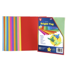 Bright Tag, 8-1/2" x 11", 12 Assorted Colors, 48 Sheets