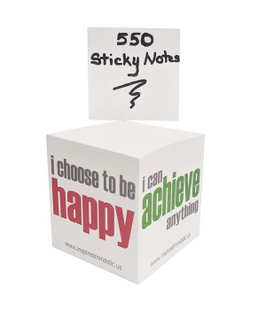 Inspirational Sticky Notes Memo Cube, 2-3/4", 550 Sheets
