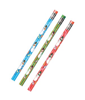Holiday Snowmen Assorted Pencils, Pack of 12