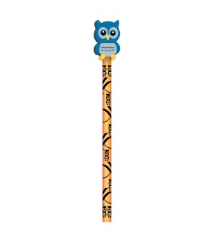 Pencil & Eraser Topper Write-Ons, Hoot Owl, Pack of 36