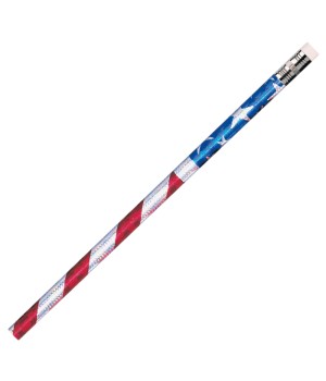 Stars & Stripes Glitz Pencils, Pack of 12