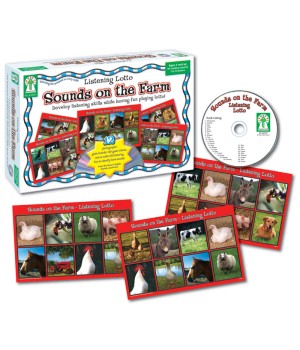 Listening Lotto: Sounds on the Farm Board Game, Grade PK-3