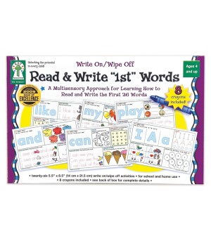 Write On/Wipe Off: Read and Write First Words Manipulative, Grade PK-2