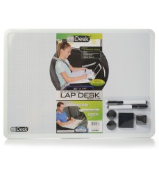 EzDesk Magnetic Dry Erase Lap Desk with Graph Ruling, Adjustable Tablet Dock & Accessories, 20" x 14"