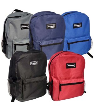 Back Pack, 16" with 2 Side Mesh Pockets, Assorted Colors