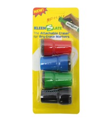 Large Barrel Attachable Eraser Caps for Dry Erase Markers, Pack of 4