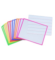 Clear Dry Erase Sleeves, Assorted Colors, 12 Per Pack