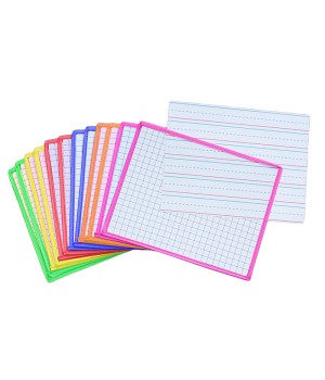 Clear Dry Erase Sleeves, Assorted Colors, 12 Per Pack