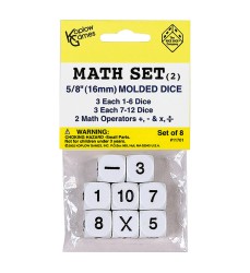Whole Number Dice, Set of 8