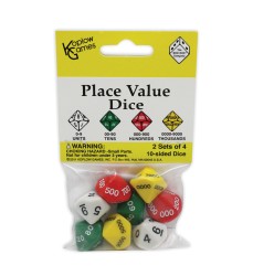 Place Value Dice, 10-Sided, Pack of 8