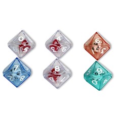 10-Sided Double Dice, Set of 6