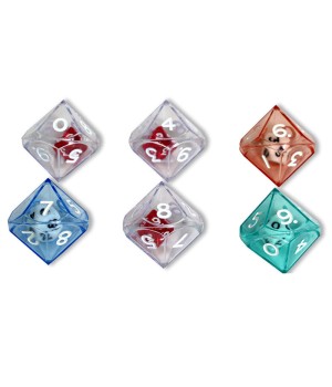 10-Sided Double Dice, Set of 6