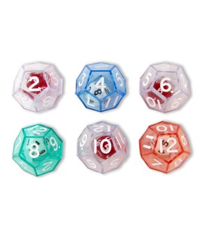 12-Sided Double Dice, Set of 6